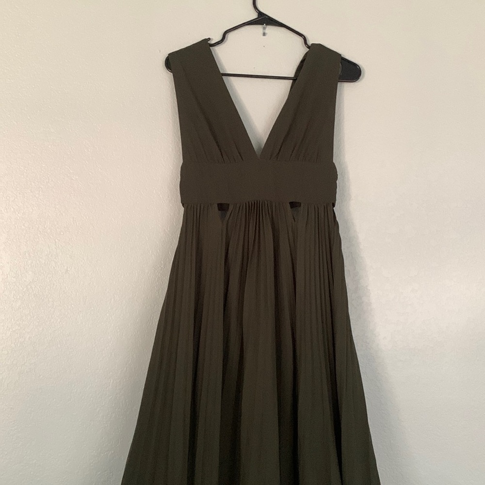 Uterque, olive green, maxi dress